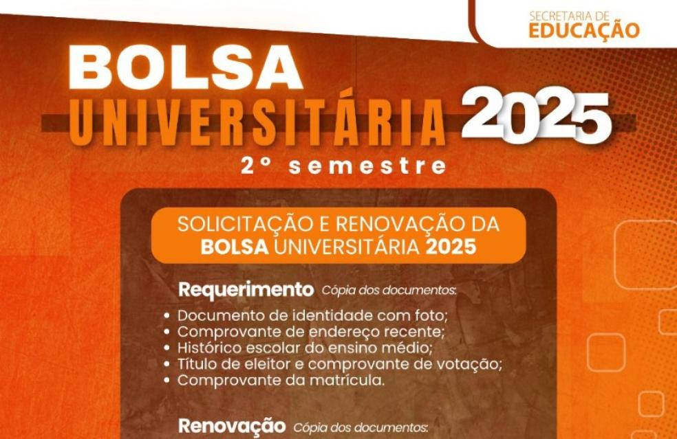 Bolsa universitária.