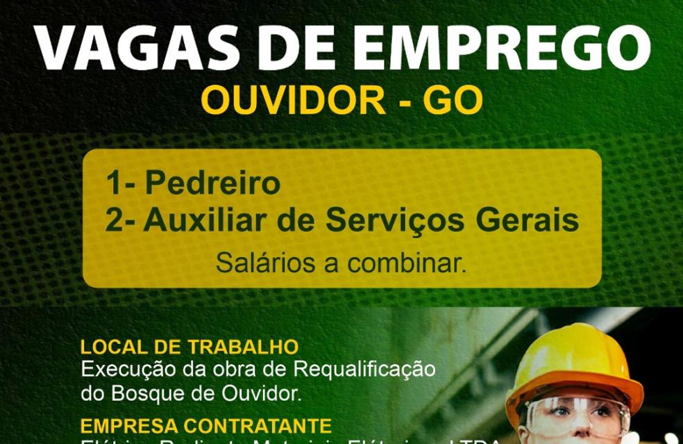 Oportunidades de emprego.